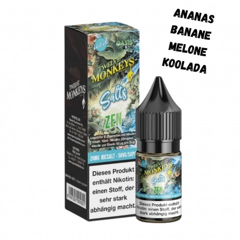 Zen Iced Nikotinsalz Liquid 10ml Twelve Monkeys