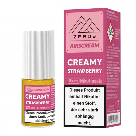 Creamy Strawberry Nikotinsalz Liquid 10 ml Airscream