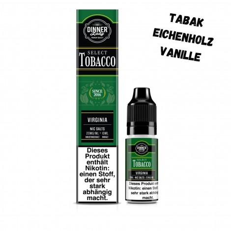 Virginia Nikotinsalz Liquid 10ml Dinner Lady Select Tobacco