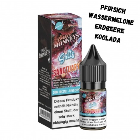 Sanctuary Iced Nikotinsalz Liquid 10ml Twelve Monkeys