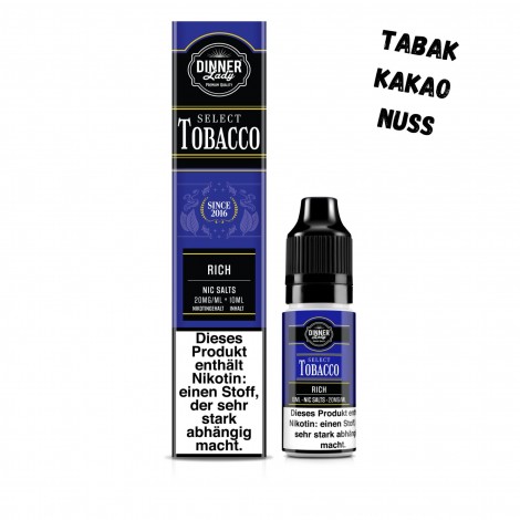 Rich Nikotinsalz Liquid 10ml Dinner Lady Select Tobacco