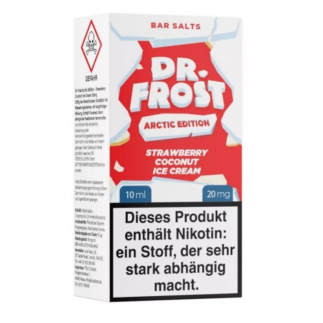Strawberry Coconut Ice Cream Nikotinsalz Liquid 10ml Dr. Frost Arctic Edition