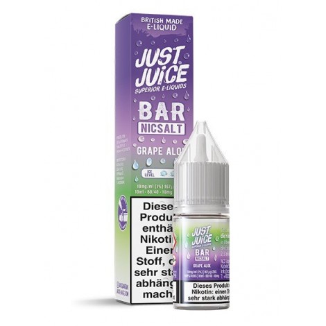 Grape Aloe Nikotinsalz Liquid 10ml Just Juice Bar