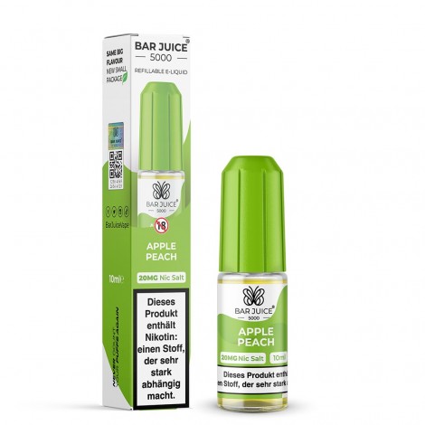 Apple Peach Nikotinsalz Liquid 10ml Bar Juice 5000