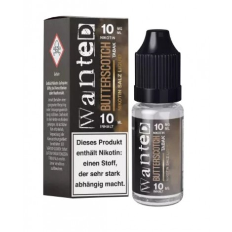 Butterscotch Tabak Nikotin Salz Liquid Wanted Overdosed