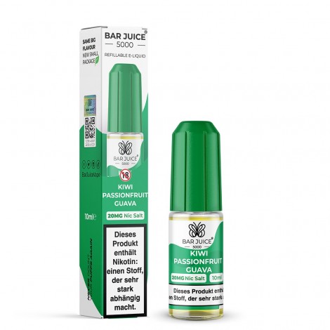 Kiwi Passionfruit Guava Nikotinsalz Liquid 10ml Bar Juice 5000