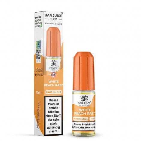 White Peach Razz Nikotinsalz Liquid 10ml Bar Juice 5000