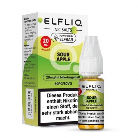 Sour Apple Nikotinsalz Liquid 10ml Elfliq