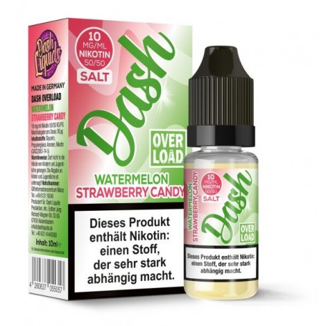 Watermelon Strawberry Candy Nikotinsalz Liquid 10ml Dash Overload