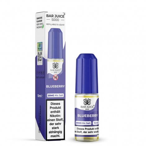 Blueberry Nikotinsalz Liquid 10ml Bar Juice 5000