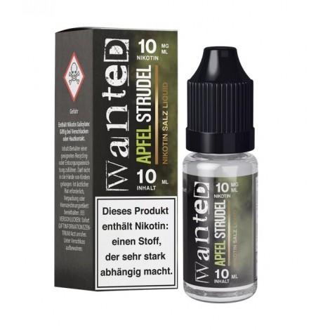 Apfelstrudel Nikotin Salz Liquid  10ml Wanted Overdosed