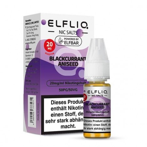 Blackcurrant Aniseed Nikotinsalz Liquid 10ml Elfliq