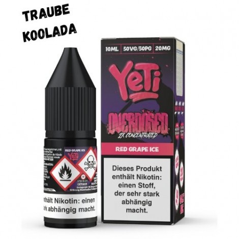 Red Grape Ice Nikotinsalz Liquid 10ml Yeti Overdosed
