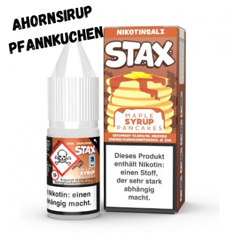 Maple Syrup Pancakes Nikotinsalz Liquid 10ml Strapped Stax