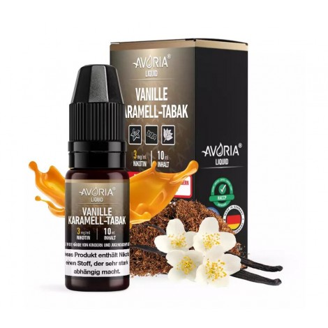 Vanille Karamell-Tabak Liquid 10ml Avoria
