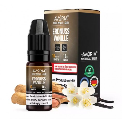 Erdnuss Vanille Nikotinsalz Liquid 10ml Avoria