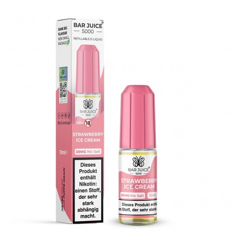 Strawberry Ice Cream Nikotinsalz Liquid 10ml Bar Juice 5000