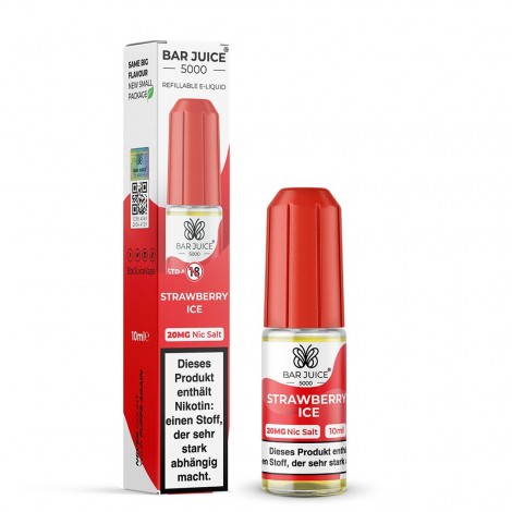 Strawberry Ice Nikotinsalz Liquid 10ml Bar Juice 5000
