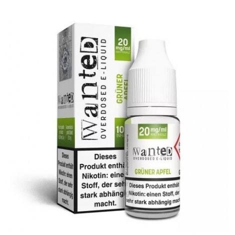 Grüner Apfel Nikotin Salz Liquid Wanted Overdosed