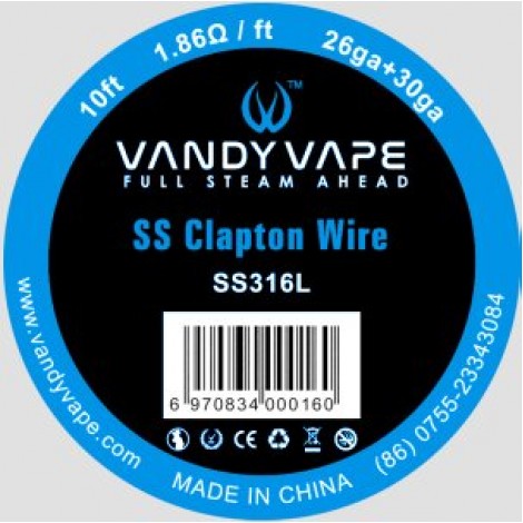 SS Clapton Wickeldrath Vandy Vape 10ft