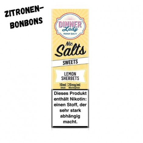 Lemon Sherbets Nikotinsalz Liquid 10ml Dinner Lady