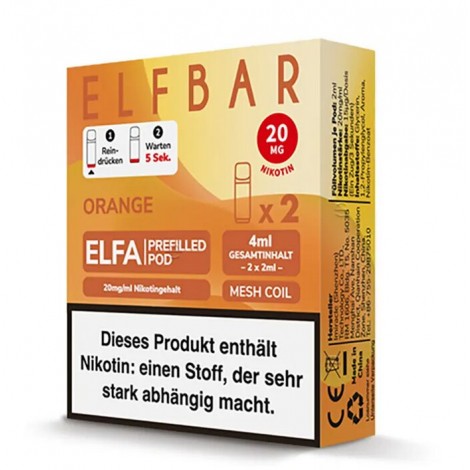 Orange Elfa Pod 2 Stück