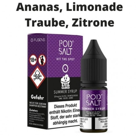 Summer Syrup Nikotinsalz Liquid 10ml Pod Salt Fusion