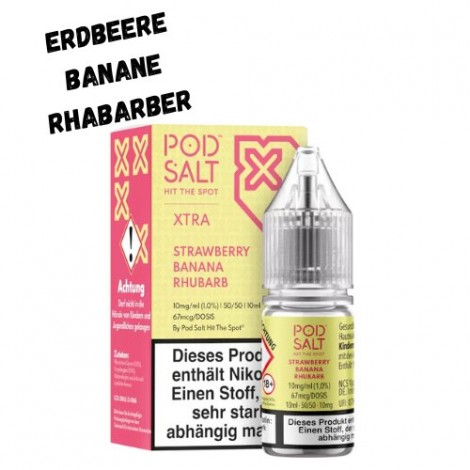 Strawberry Banana Rhubarb Nikotinsalz Liquid 10ml Pod Salt XTRA