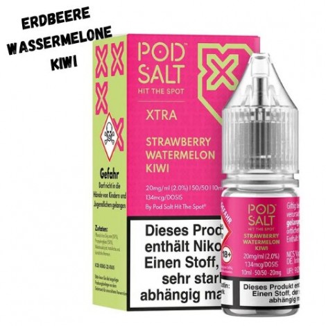 Strawberry Watermelon Kiwi Nikotinsalz Liquid 10ml Pod Salt XTRA