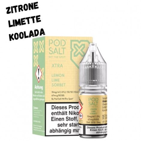 Lemon Lime Sorbet Nikotinsalz Liquid 10ml Pod Salt XTRA