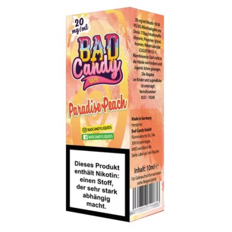 Paradise Peach Nikotinsalz Liquid 10ml Bad Candy