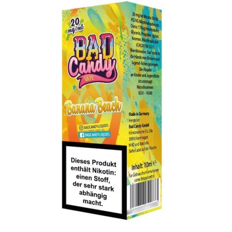 Banana Beach Nikotinsalz 10ml Bad Candy